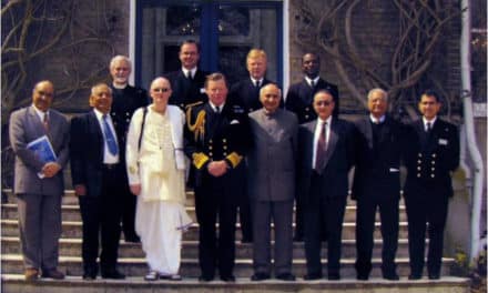 British sailors meet rare white Hindu